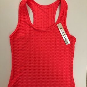 Solid Textured Butt Lifing Sports Tank & Leggings